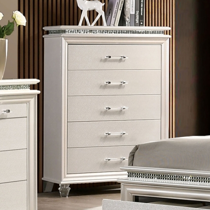 Maddie Pearl White Chest Model CM7899C by Furniture of America