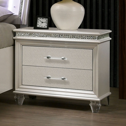 Maddie Pearl White Night Stand Model CM7899N by Furniture of America