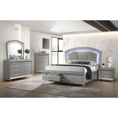 Maddie Silver Queen Bed Model CM7899SV-Q-BED by Furniture of America