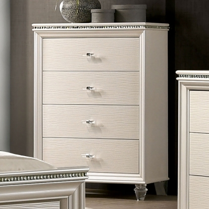 Allie Pearl White Chest Model CM7901C by Furniture of America