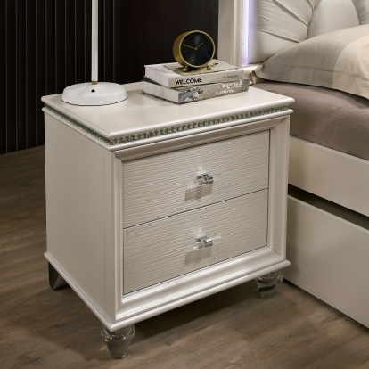 Allie Pearl White Night Stand Model CM7901N by Furniture of America