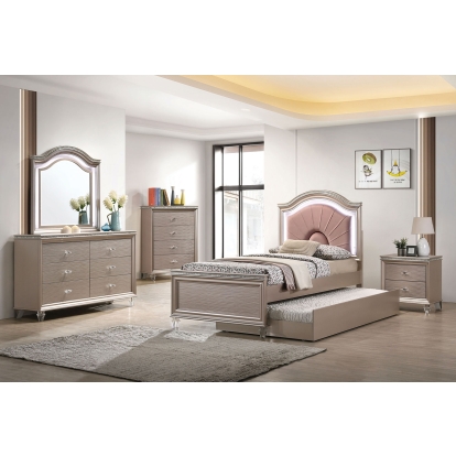 Allie Rose Gold Full Bed Model CM7901RG-F-BED by Furniture of America
