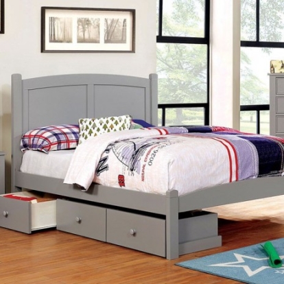 Furniture of America Omnus Cottage Solid with Wood Gray Drawers Model CM-DR452-GY