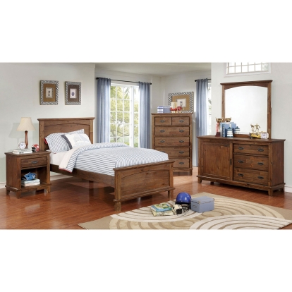 Colin Dark Oak 4 Piece Twin Bedroom Set Model CM7909A-T-4PC by Furniture of America