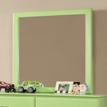 Furniture of America Prismo Transitional Solid with Wood Veneer Green Mirror Model CM7941GR-M