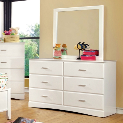Prismo White Dresser Model CM7941WH-D by Furniture of America