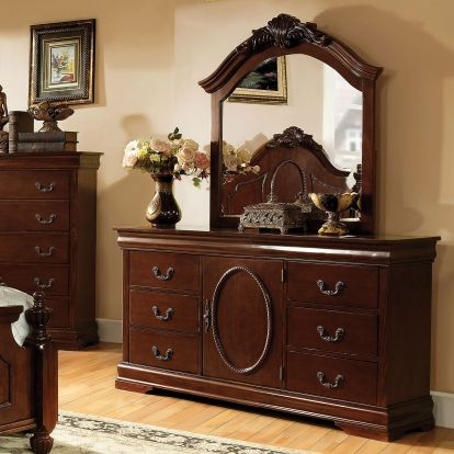 Velda Brown Cherry Dresser Model CM7952D by Furniture of America