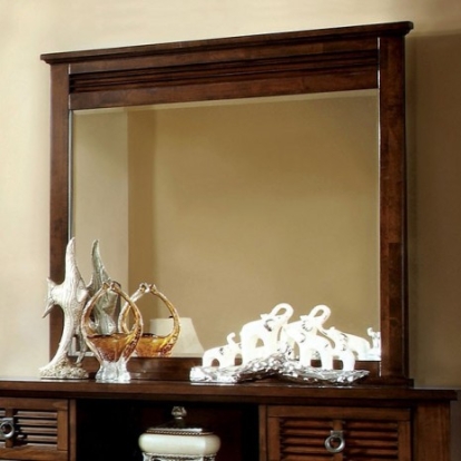 Furniture of America Davan Transitional Brown Cherry Brown Cherry Mirror Model CM7984M