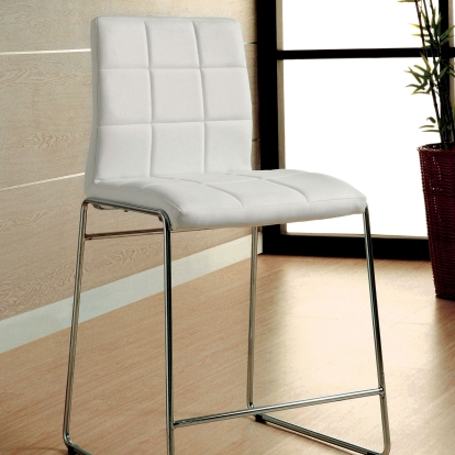 Kona White Counter Height Chair (Set of 2) Model CM8320WH-PC-2PK by Furniture of America