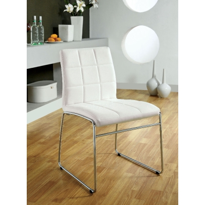 Oahu White Side Chair (Set of 2) Model CM8320WH-SC-2PK by Furniture of America