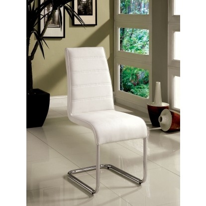 Mauna White Side Chair (Set of 2) Model CM8371WH-SC-2PK by Furniture of America