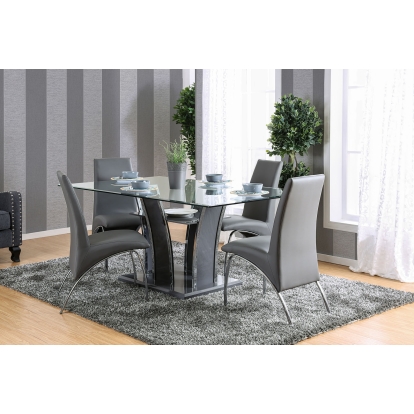 Glenview Gray/Chrome Dining Table Model CM8372GY-T-TABLE by Furniture of America