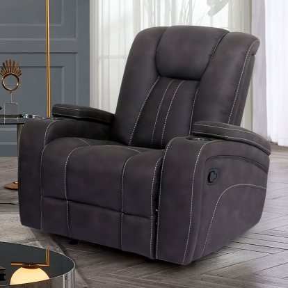 Amirah Dark Gray Glider Recliner Model CM9903-CH by Furniture of America