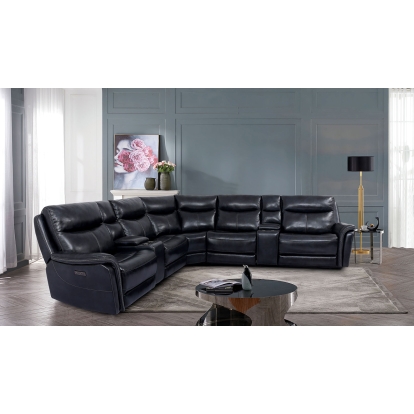 Braylee Dark Navy Power Sectional Model CM9904-SECT by Furniture of America
