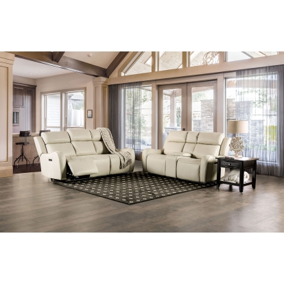 Barclay Beige Sofa with Loveseat Model CM9907-2PC by Furniture of America