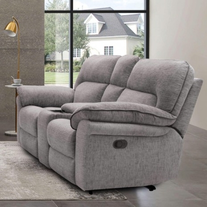 Furniture of America Josias Transitional Fabric Solid with Wood Light Gray Loveseat Model CM9908DV-LV-PK