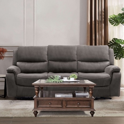 Furniture Of America Henricus Transitional Fabric, Solid Wood, Others Dark Gray Sofa | CM9911DG-SF