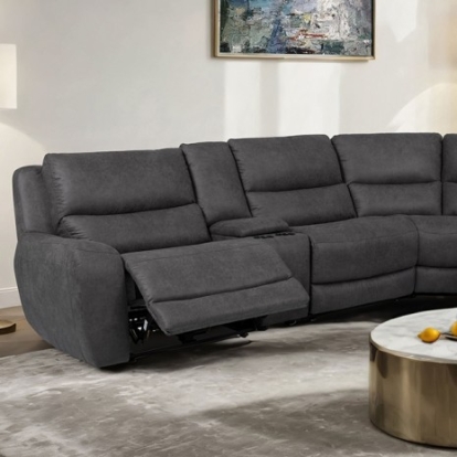 Furniture Of America Demetrius Transitional Engineered Wood, Hardwood, Others Granite Gray Power Sectional | CM9930DG-SECT-PM
