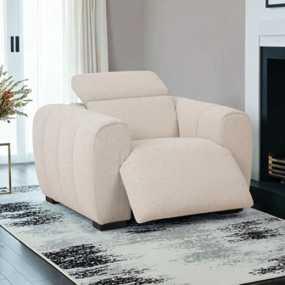 Furniture Of America Thaddea Contemporary Engineered Wood, Hardwood, Others Java Power Recliner | CM9934WH-CH-PM