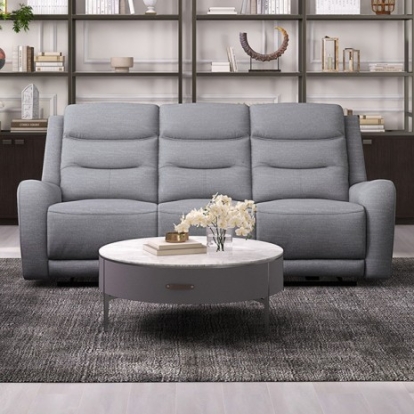 Furniture Of America Matthias Transitional Fabric Gray Manual Sofa | CM9987GY-SF-M