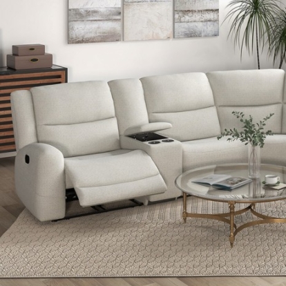 Furniture of America Giraldus Transitional Fabric Beige Motion Sectional Model CM9988BG-M-SECT
