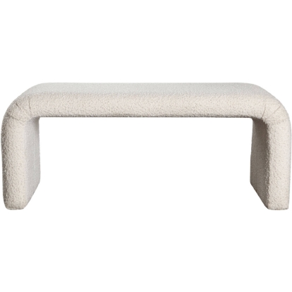Diamond Sofa CONRADBEIV Conrad Accent Bench Ivory Boucle Fabric