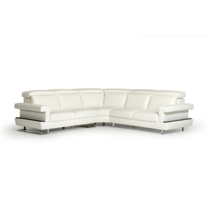 VIG Furniture White Sectional Sofa SKU VGNTCROSBY-WHT - Product ID 71872