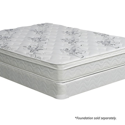 Furniture of America Jalen Euro Top Multi-Needle Quilt White 9� Euro Top Mattress Non-Flip Model DM332-CK-BED