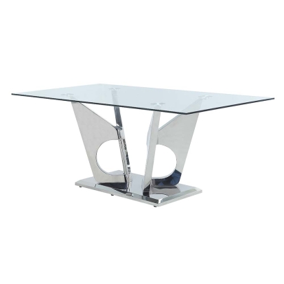 ACME Azriel Dining Table With Pedestal Base Model DN01191