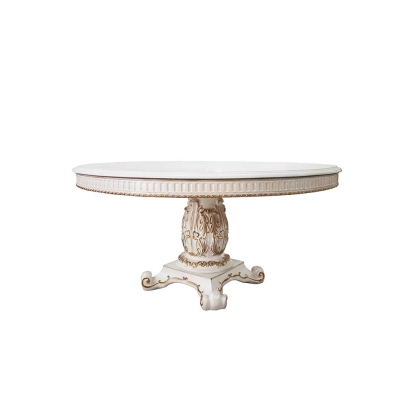ACME Vendome Round Dining Table With Pedestal Base Model DN01222