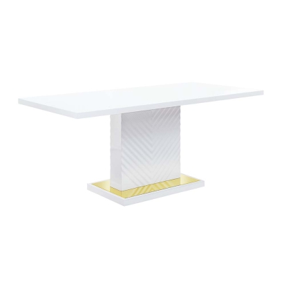 ACME Gaines Dining Table With Pedestal Base Model DN01258