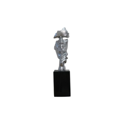 Modrest Silver Mask Sculpture Sculpture Silver furniture-00179713 Vig Furniture VGTH-DS-077