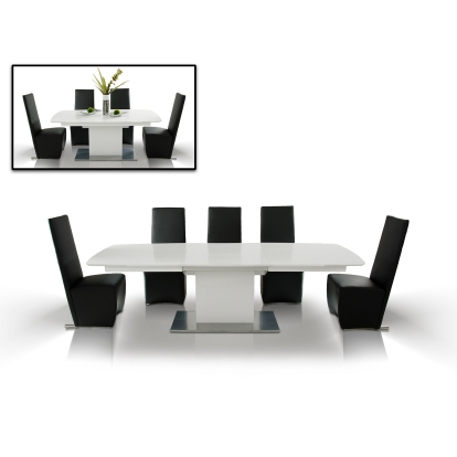 VIG Furniture White Dining Table SKU VGUNAA818-265WC - Product ID 11543