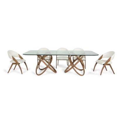VIG Furniture Walnut Dining Set SKU VGCSDT-16092 - Product ID 72438