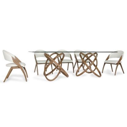 VIG Furniture Walnut Dining Set SKU VGCSMASON-SET - Product ID 73143