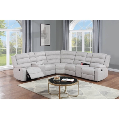 Poundex 3-Piece Reclining Sectional Set Model F8110