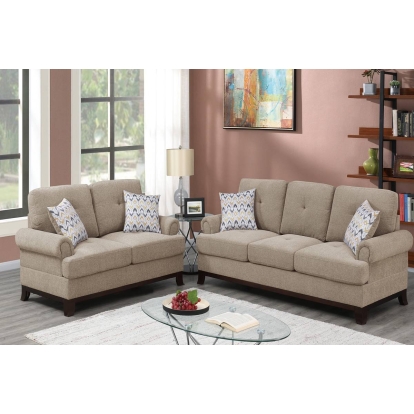 Poundex 2-Pcs Sofa Set Model F8839