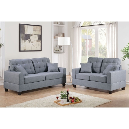 Poundex 2-Piece Sofa Set Model F7858