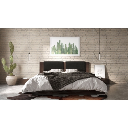 VIG Furniture Walnut Bed SKU VGWDHL-W01-BED-2NS - Product ID 77592|77593