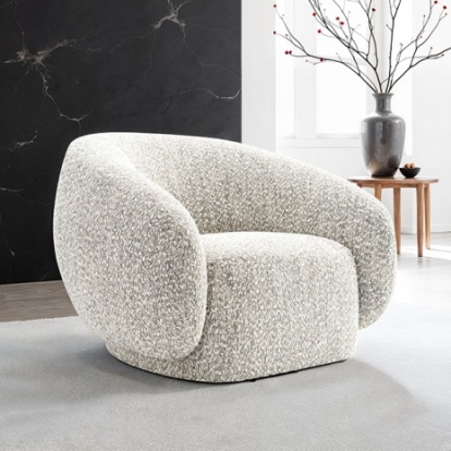 Furniture Of America Savino Contemporary Chenille, Engineered Wood, Foam, Metal Brown Swivel Chair | FM-AC6004BR-SW