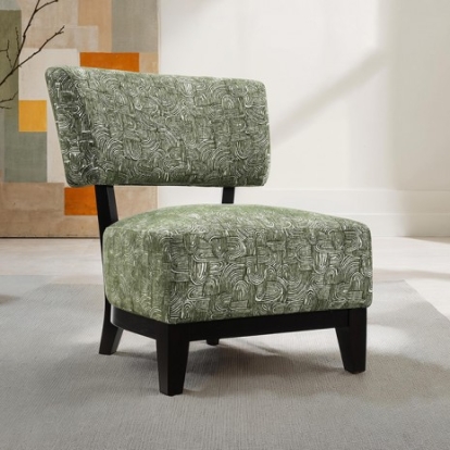 Furniture Of America Aveni Contemporary Engineered Wood, Fabric, Foam, Solid Wood Green Accent Chair | FM-AC6008GR