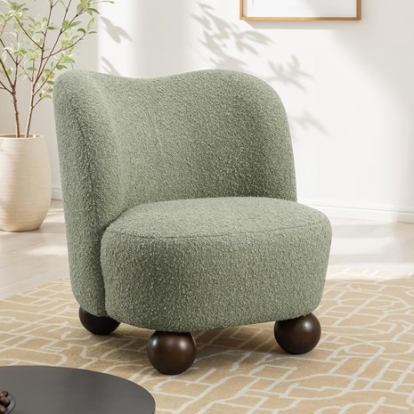 Furniture Of America Karey Contemporary Fabric, Foam, Solid Wood Green Accent Chair | FM-AC6010GR