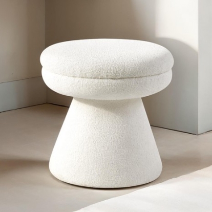 Furniture Of America Cynthia Contemporary Engineered Wood, Fabric Beige Stool | FM-AC8002WH
