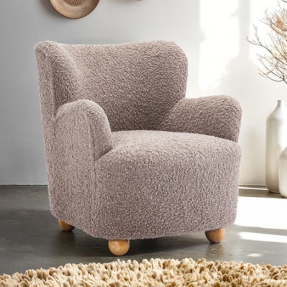 Furniture Of America Acaso Contemporary Fabric, Foam, Rubberwood Mushroom Accent Chair | FM-AC8017LB