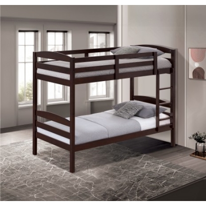 Furniture of America Finsbury Transitional Espresso Espresso Twin Twin Bunk Bed Model FM-BK110ES-T