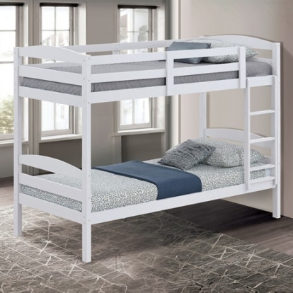 Furniture Of America Finsbury Transitional White White Twin Twin Bunk Bed | FM-BK110WH-T