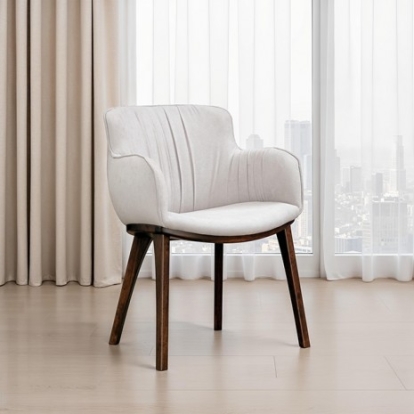 Furniture Of America Maribo Transitional Fabric, Full Solid Rubberwood Taupe Arm Chair (2/Ctn) | FM30013TP-AC-2PK