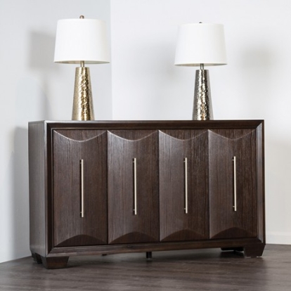 Furniture Of America Hinwitz Transitional Oak Veneer, Solid Pine Wood, Solid Poplar, Others Espresso Server | FM3399ES-SV