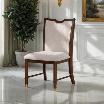 Furniture Of America Westerham Transitional Cherry Veneer, Poplar Burl Veneer, Rubberwood, Solid Wood Dark Cherry Side Chair (2/Ctn) | FM34001CH-SC-2PK