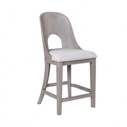 Furniture of America Sterling West Modern Engineered with Wood Solid Rubberwood White Oak Veneer White Oak Counter Ht. Chair-2Pcs-Ctn Model FM39004AK-PC-2PK